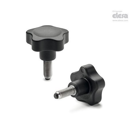 ELESA Lobe knobs with solid section, VC.692/32-SST-p-M6x30-PB VC.692-SST-p-P